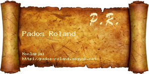 Pados Roland névjegykártya